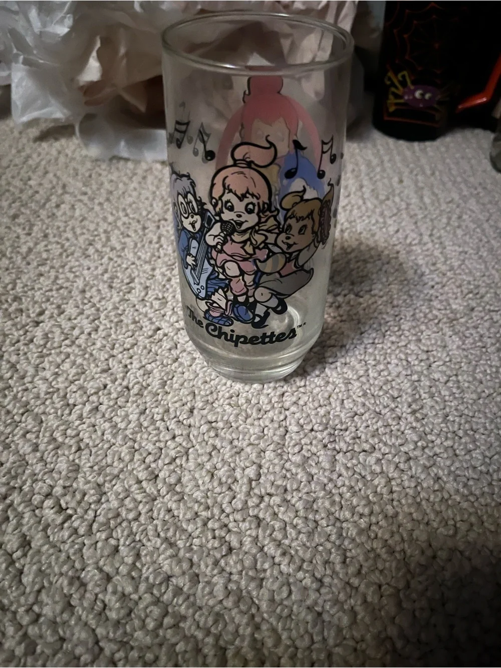 The Chipettes vintage 1985 glass cup
